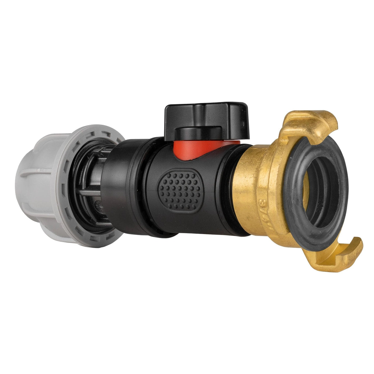 20mm MDPE Straight with In-Line BSPM Valve and Geka Type Connector - Armstrong Cheshire