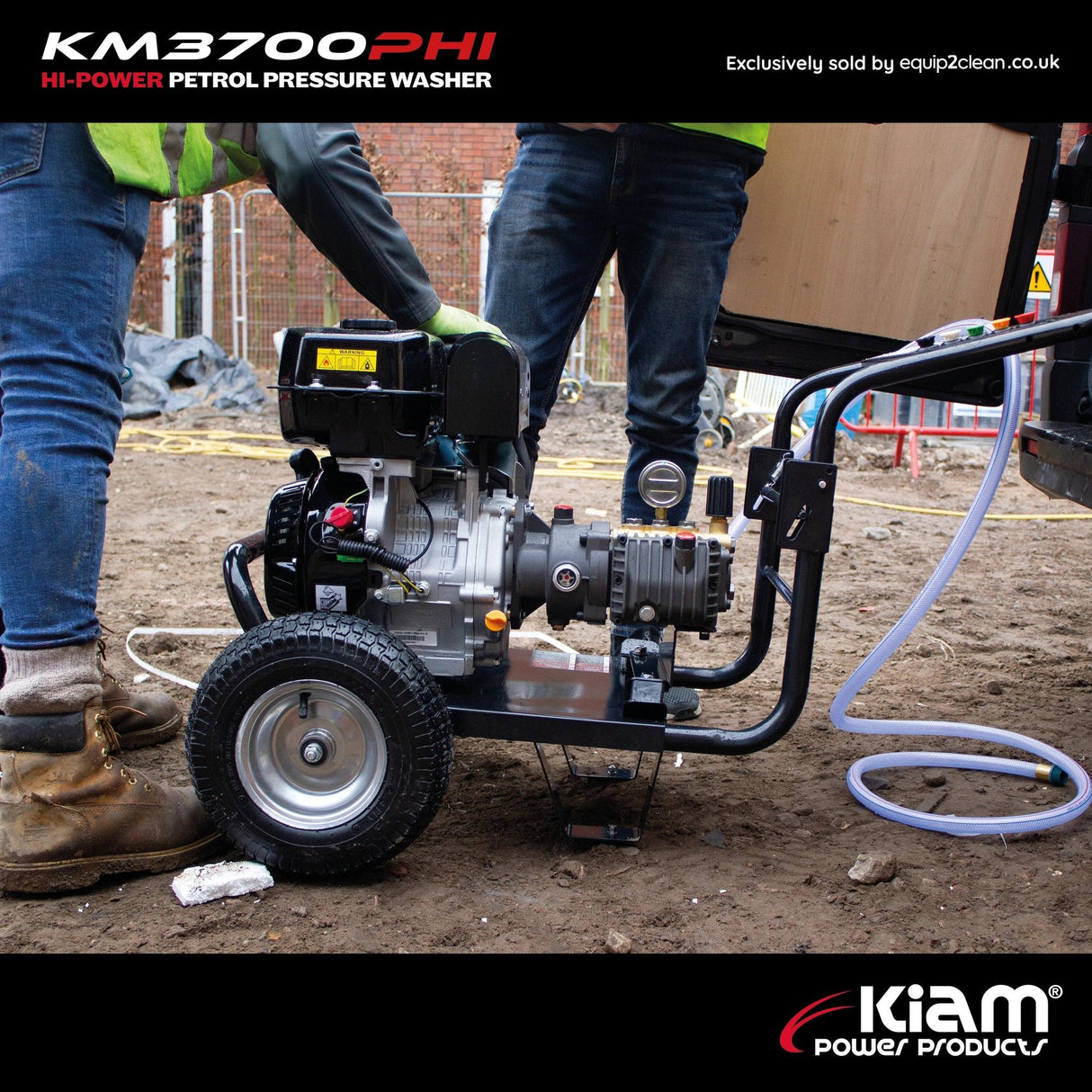 21LPM Petrol Pressure Washer – Kiam KM3700PHI HIFLOW | 14HP Jet Cleaner - Armstrong Cheshire