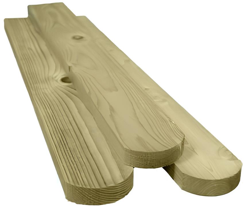 Picket Fencing Slats / Pales Round Top Green Treated (Pack 10)