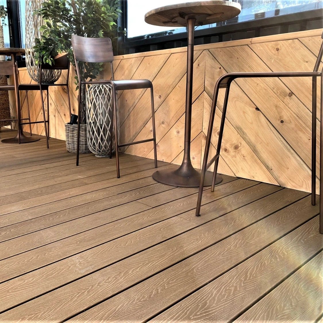 Triton Composite Decking Board – Teak | Affordable Uncapped WPC Deckin by Triton