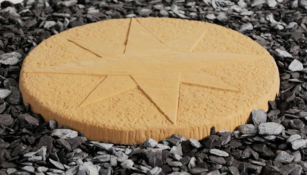 Celestial Star Concrete Stepping Stone on chippings