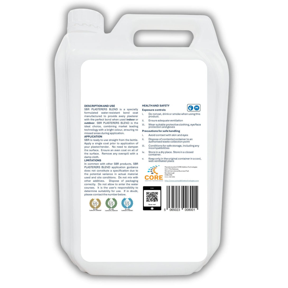 CLEAR 5 Litres Plasterers Blend SBR