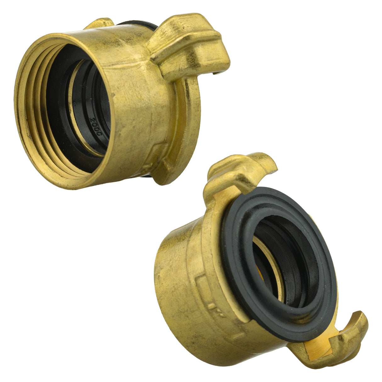 Wall Flange Kit 32mm MDPE + Brass Bib Tap with Geka Claw Outlet
