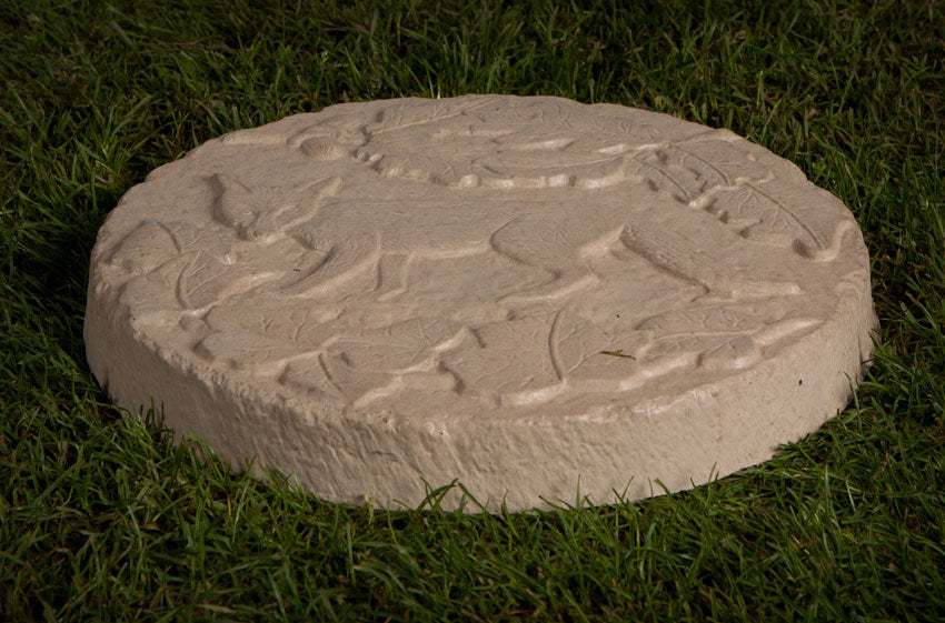 Garden Friends Fox Stepping Stone Featured image on Grass