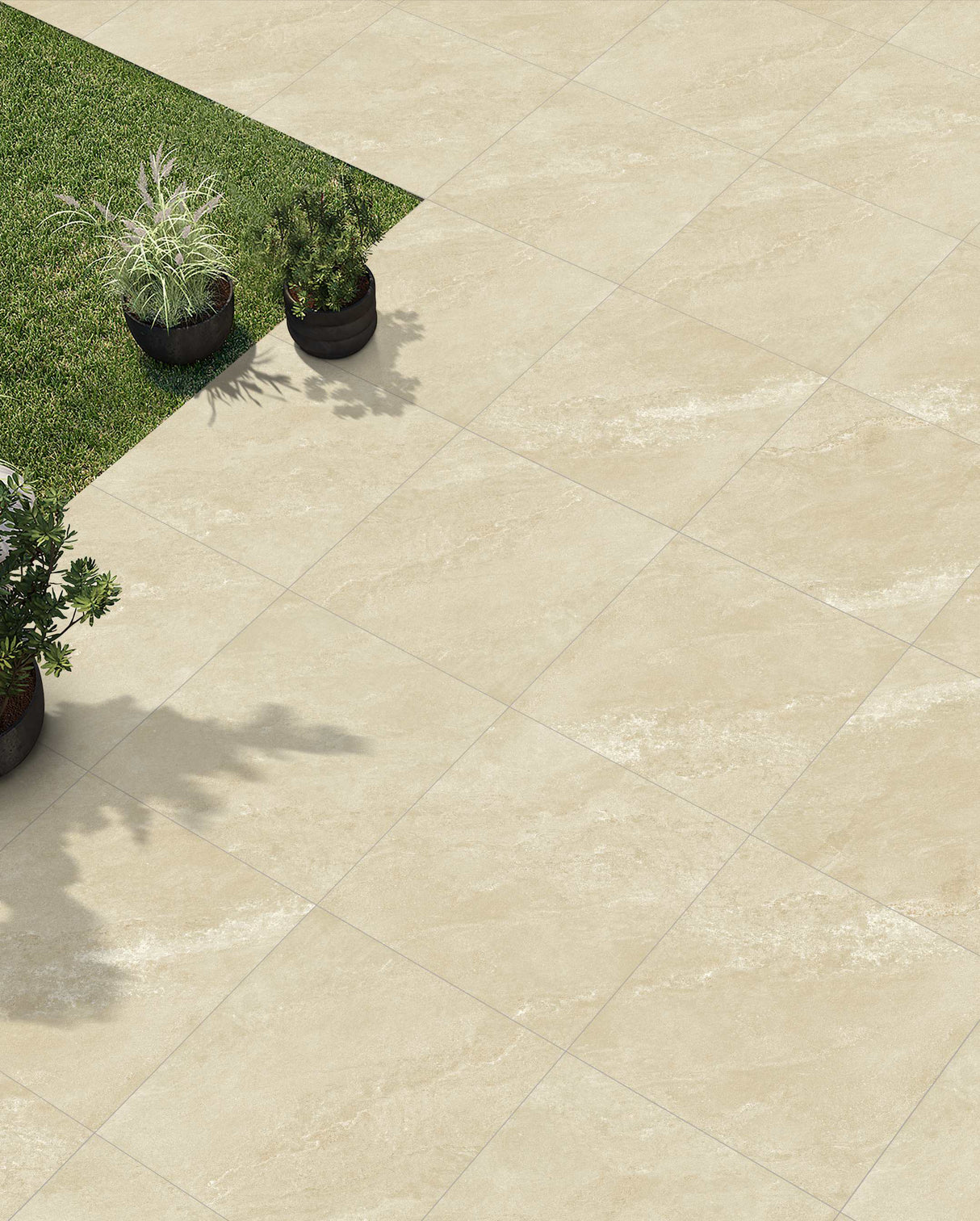 Luzia Porcelain Paving  Polar Ivory Outdoor Tiles