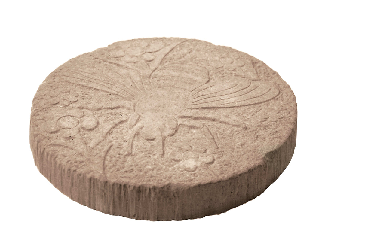 Garden stepping stone buff - bee