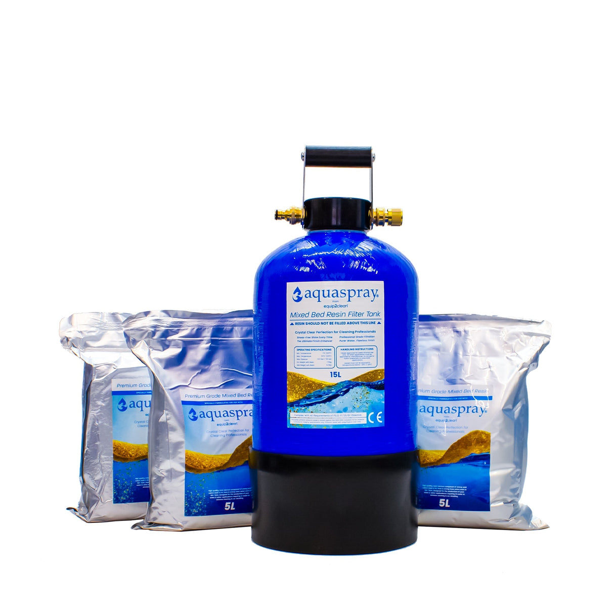 Aquaspray De-Ionising Water Filter Carry Tank 10, 15 or 25 Litre (Inc. Resin) - Armstrong Cheshire