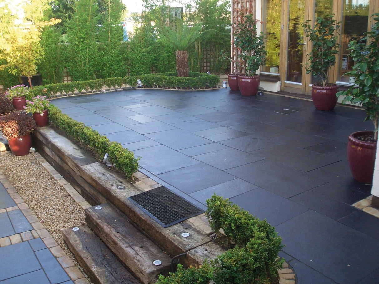 Arley Black Lime Natural Stone Paving Project Packs 15.25m2 - Armstrong Cheshire