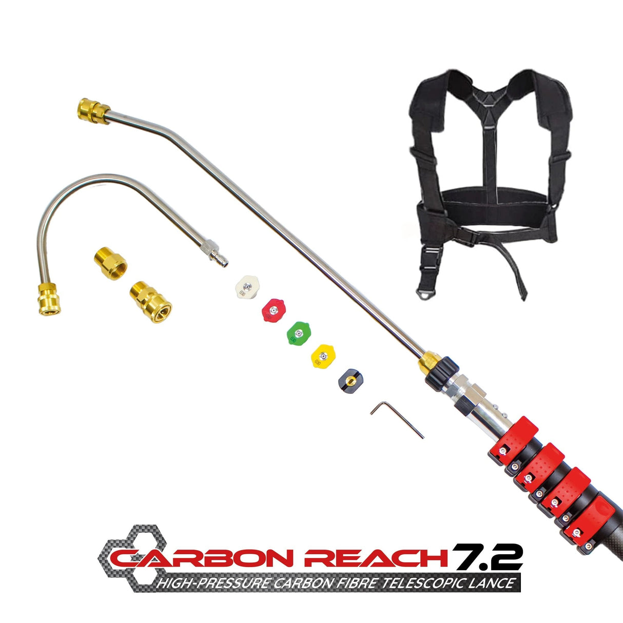 Carbon Reach 7.2 Metre Telescopic Carbon Fibre Lance - Armstrong Cheshire