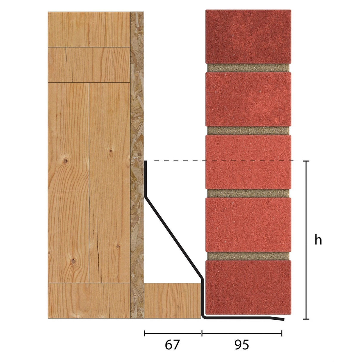 Catnic Timber Frame Lintel CTF7 70-85mm Cavity, - Armstrong Cheshire