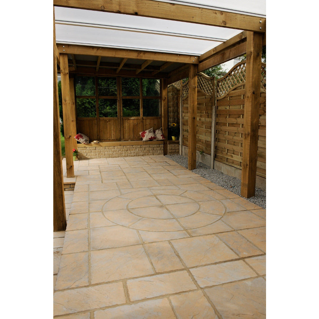Chalice Patio Paving Slabs Full Pack with circle