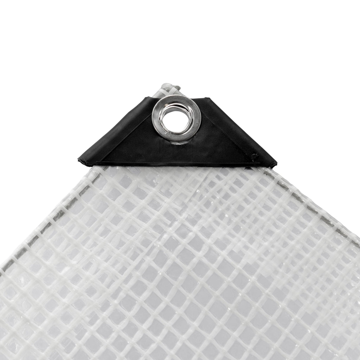 Clear M-Grade Tarpaulin with 10m of 6mm Bungee Rope and 10 x Screw Type Tarp Clips