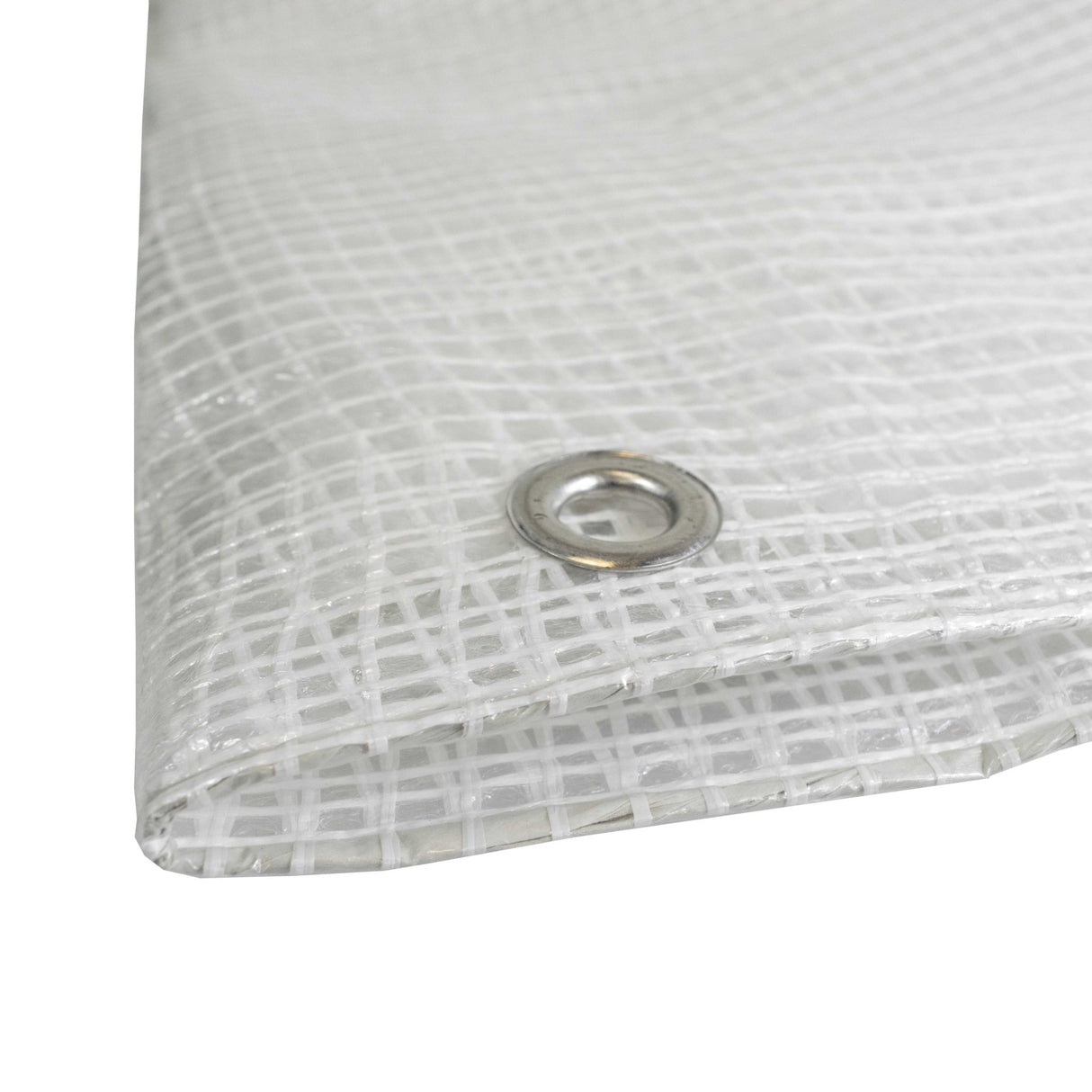 Clear M-Grade Tarpaulin with 10m of 6mm Bungee Rope and 10 x Screw Type Tarp Clips