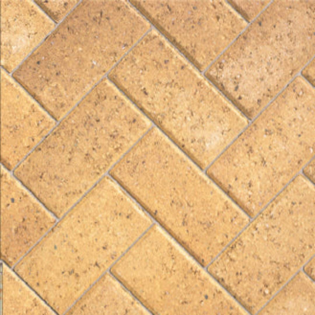 buff block paving driveway