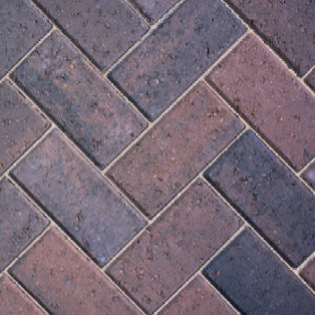 burnt-oker-block-block paving