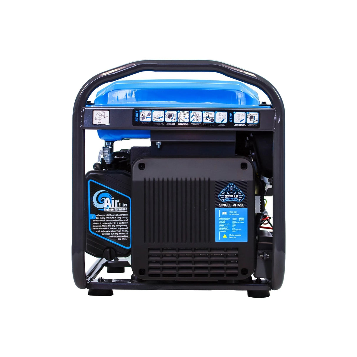 Gorilla Power 5000W Inverter Open Frame Generator with Electric Start - GP5000iE – Maximum Power & Efficiency - Armstrong Cheshire