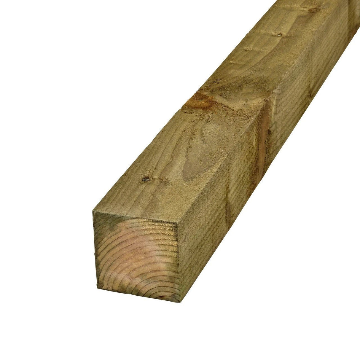 Green Treated Wooden Fence Post UC3u 75mm x 75mm - Armstrong Cheshire