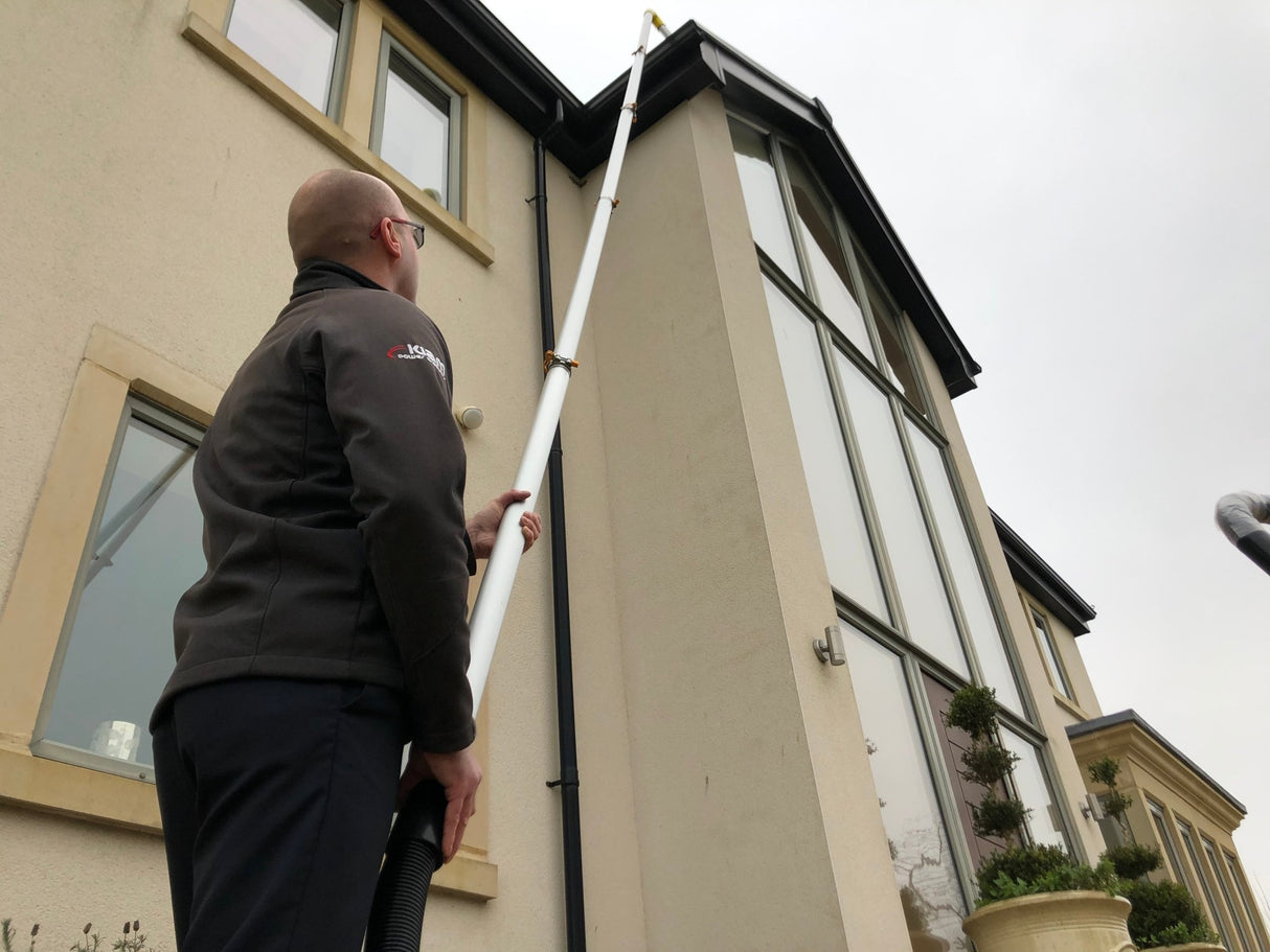 Gutter Vacuum Pole Kits Lightweight Aerospace Aluminium (51mm Diameter) 20-40ft - Armstrong Cheshire