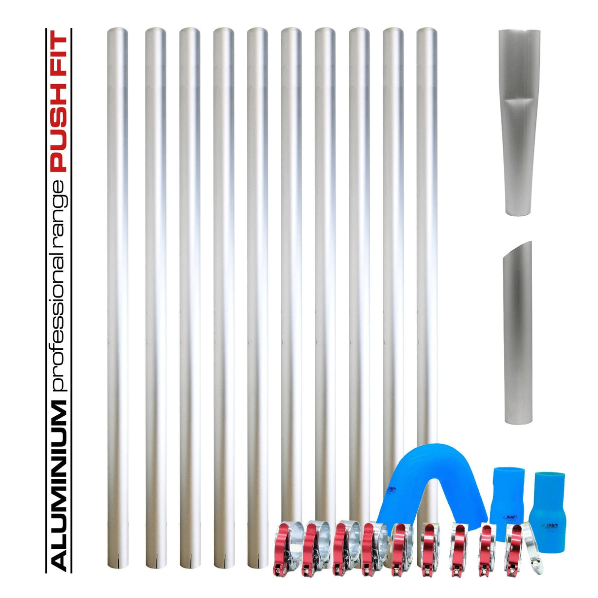 Gutter Vacuum Pole Kits Lightweight Aerospace Aluminium (51mm Diameter) 20-40ft - Armstrong Cheshire