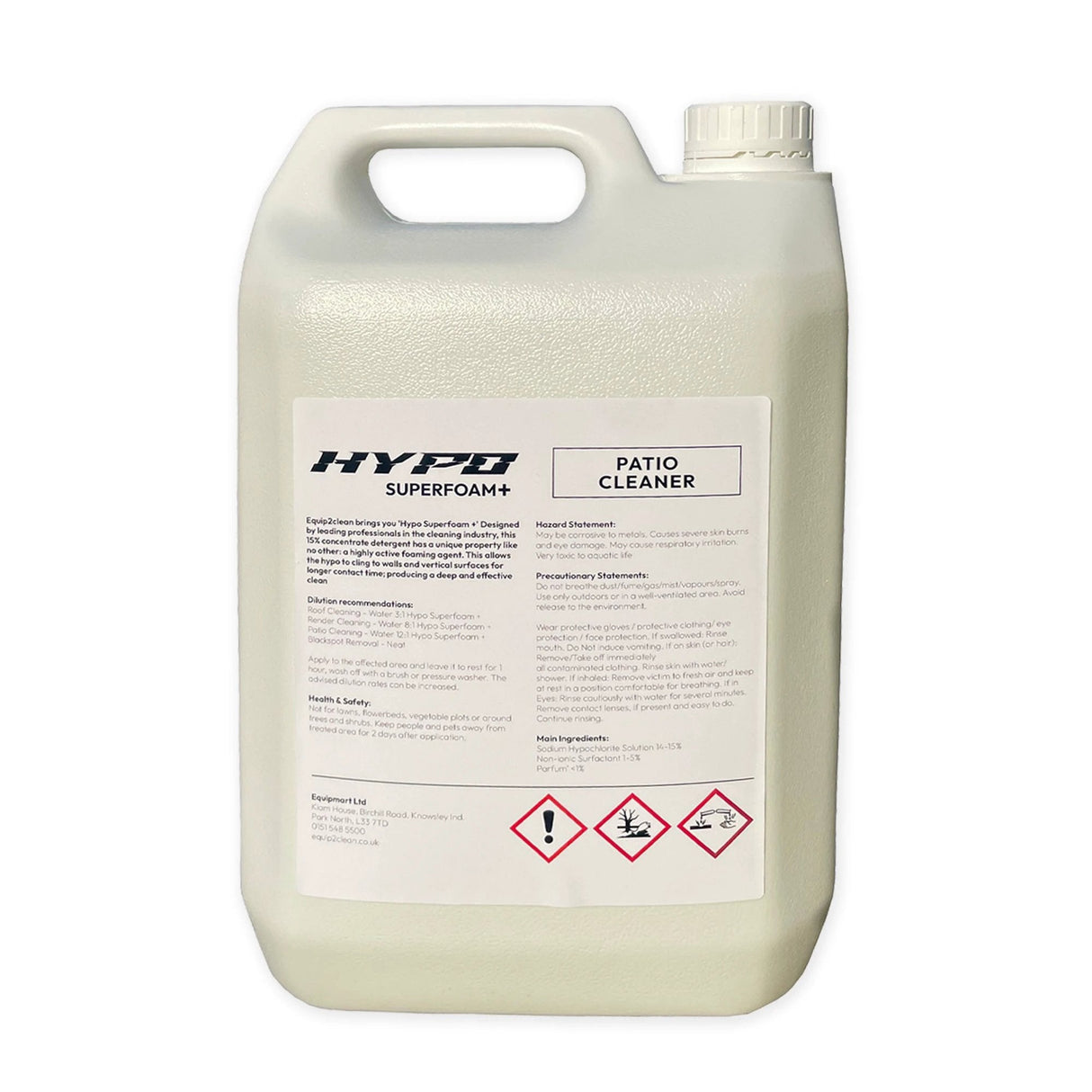 Hypo SuperFoam+ (Patio Cleaner) Softwash Solution - Armstrong Cheshire