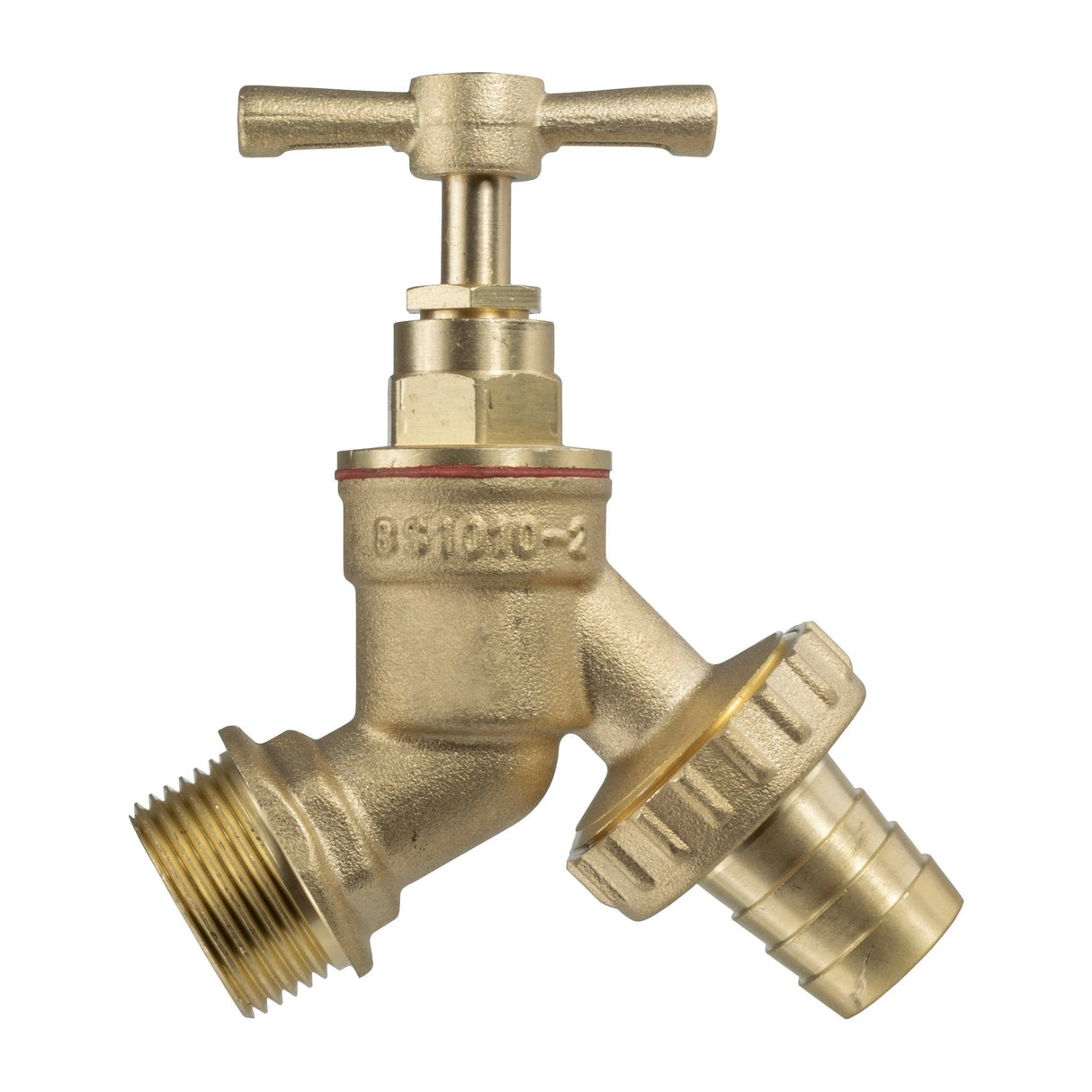 IBC 2” BSPF – S60X6 Cap with S60X6 – ½” BSPF Cap and Brass Bib Tap 1/2” Barb - Armstrong Cheshire