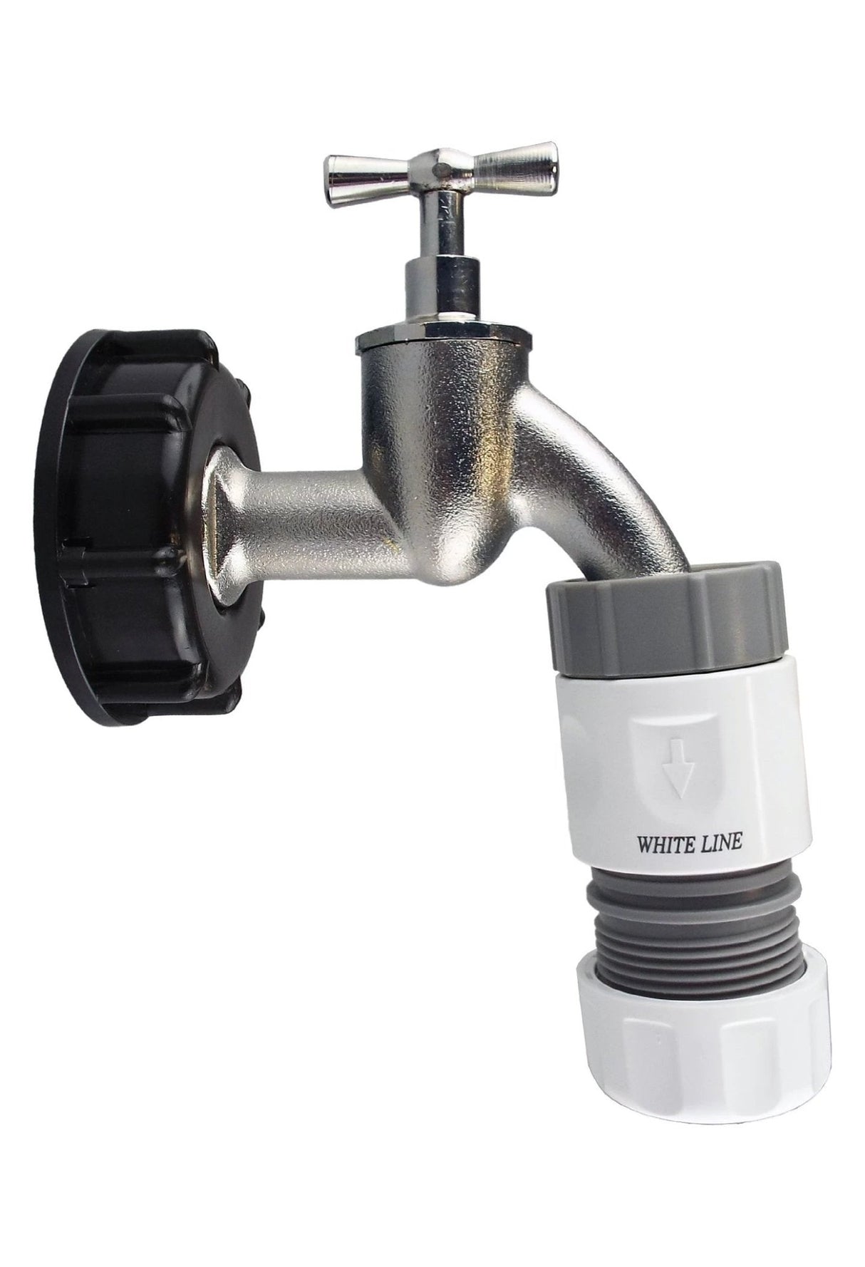 IBC 2” S60X6 Cap with Bib Tap and Max Flo Hose Connectors Set - Armstrong Cheshire