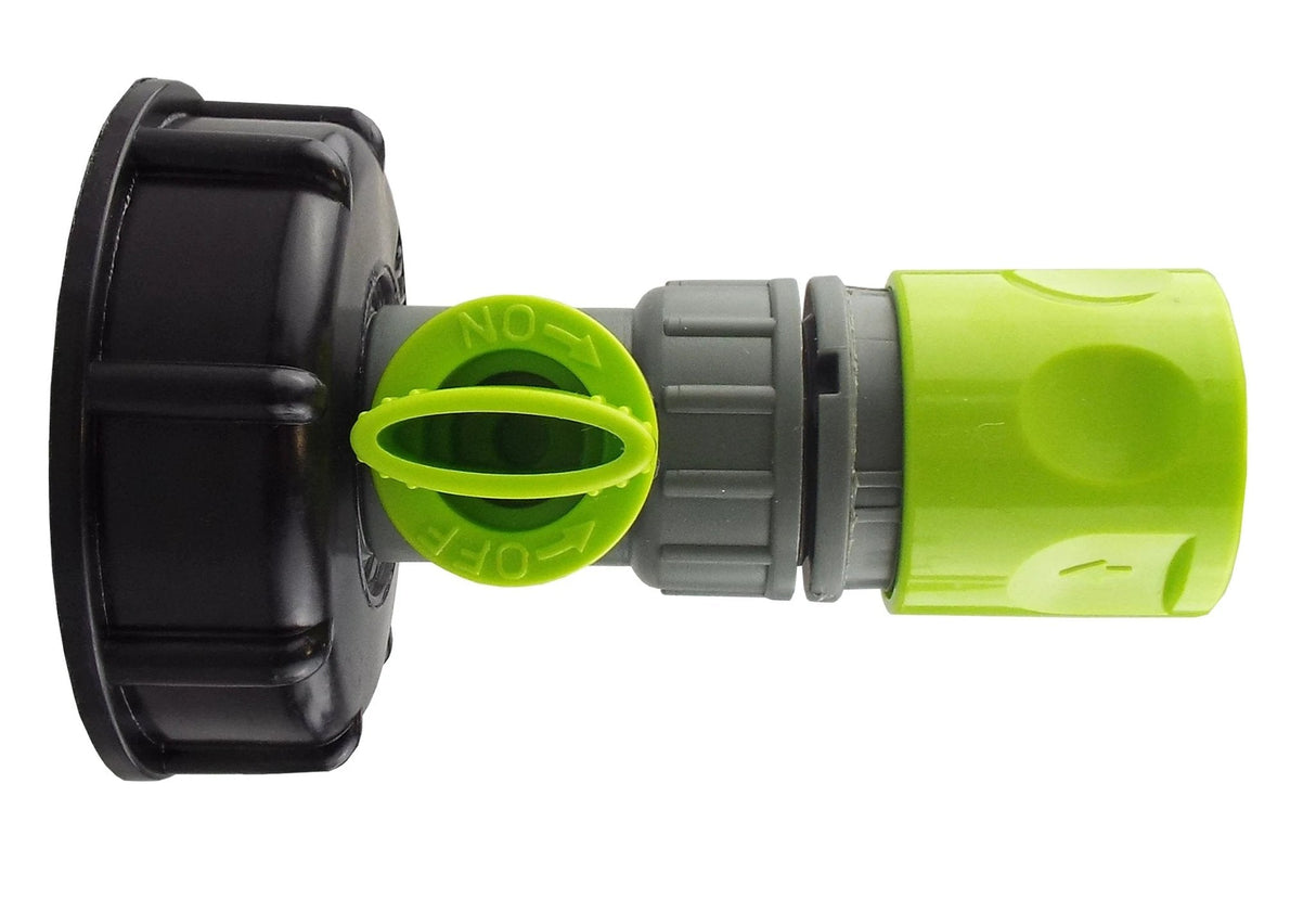 IBC 2” S60X6 Cap with BSP Threaded Valve and Hose Connector Lime - Armstrong Cheshire