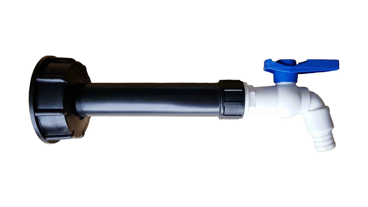 IBC 2” S60X6 Cap with Filter Extension and White Blue Plastic Tap - Armstrong Cheshire