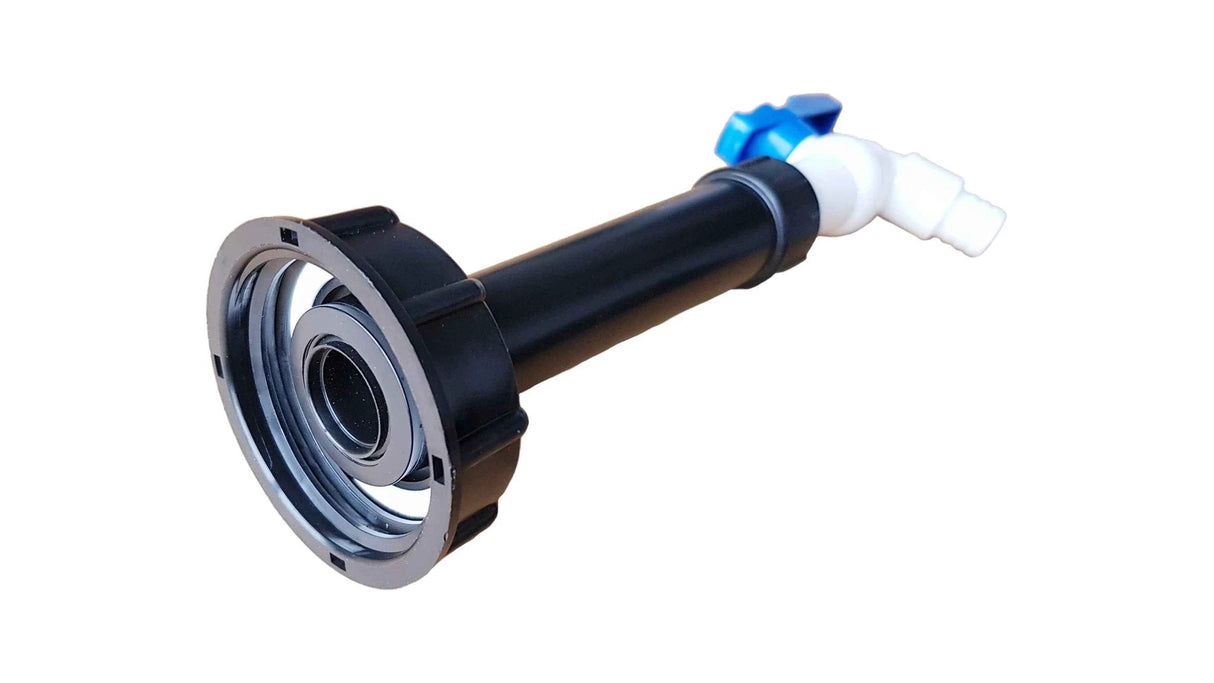 IBC 2” S60X6 Cap with Filter Extension and White Blue Plastic Tap - Armstrong Cheshire