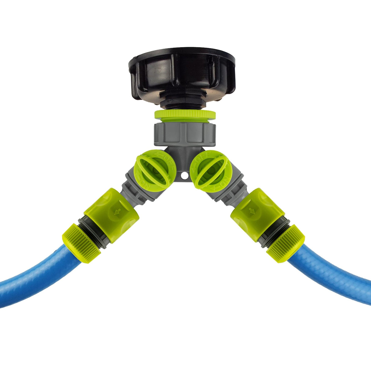 IBC 2” S60X6 Cap with Two Way Valved Splitter and Hose Connector - Armstrong Cheshire