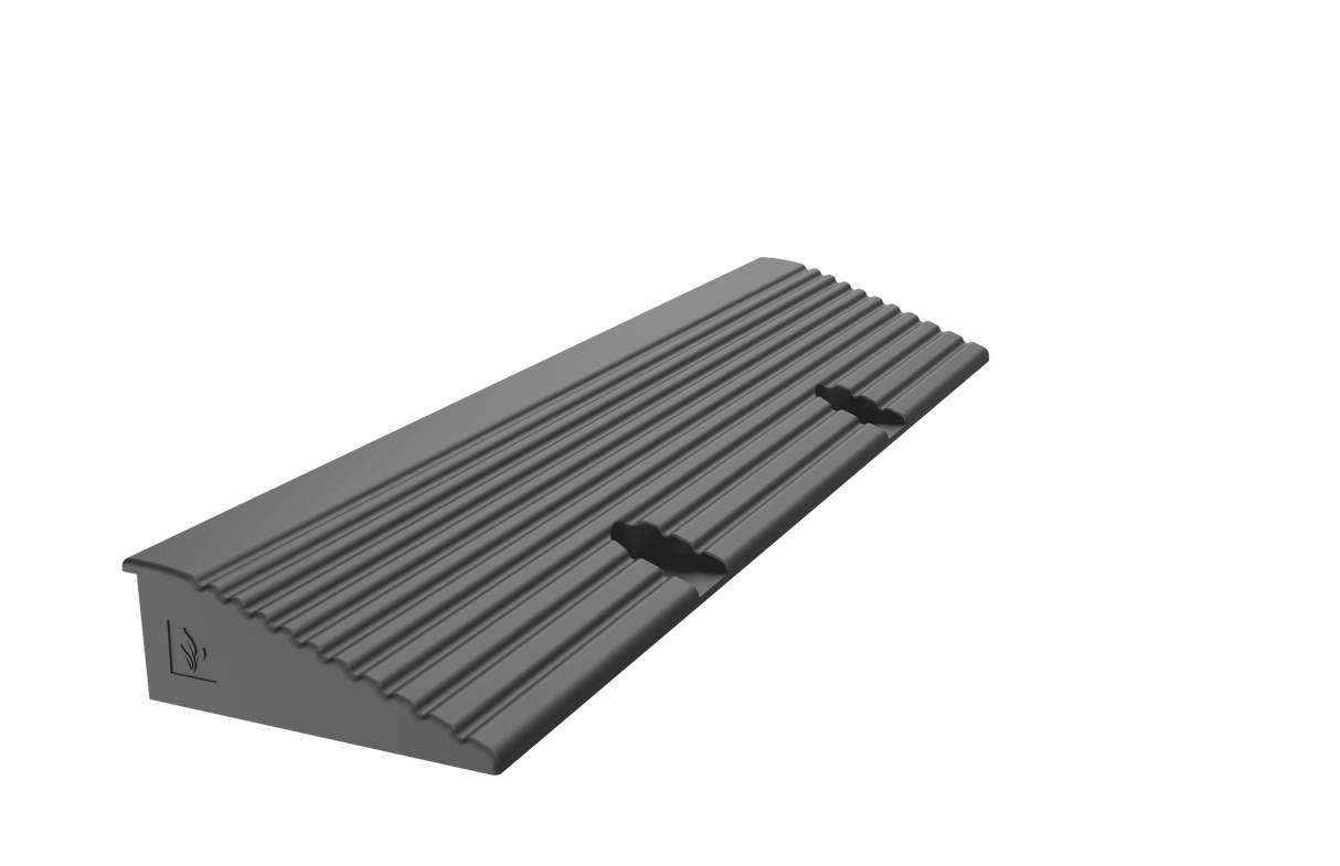 IBRAN V Grid Ramp Edging For Shed Bases And Gravel Or Grass Grids Edge Protection Bolted To Ground - Armstrong Cheshire