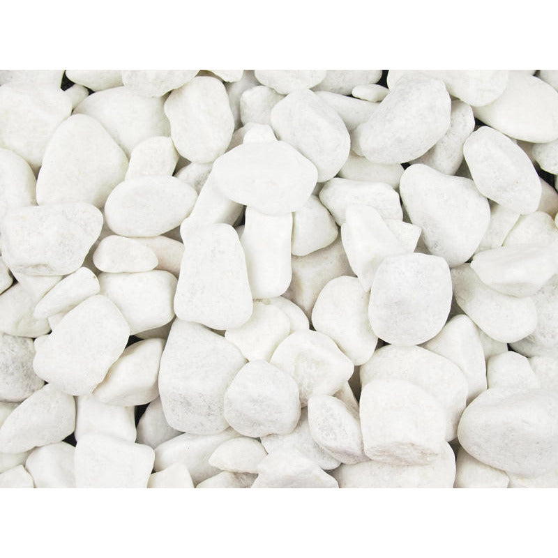 Ice White Pebbles 20-40mm 20kg Bag Pallet Of 49 - Armstrong Cheshire