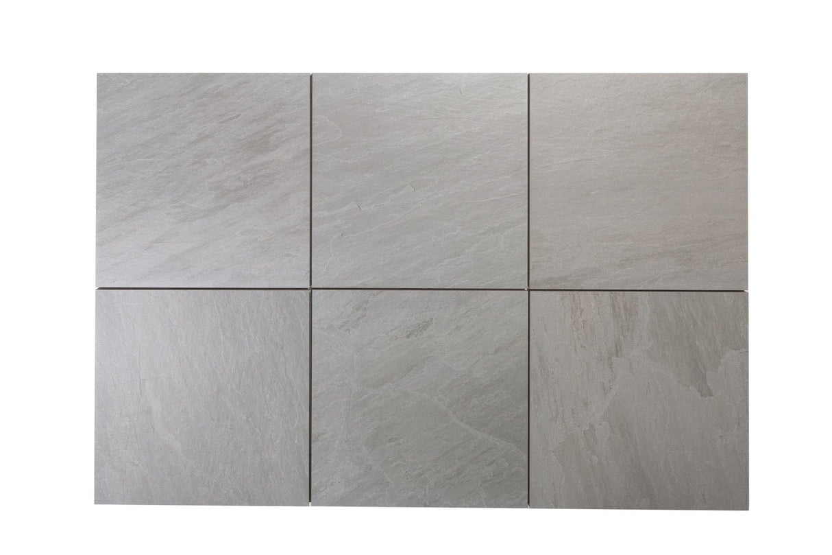 Luzia Porcelain Paving Sandstone Grey Outdoor Tiles - Armstrong Cheshire