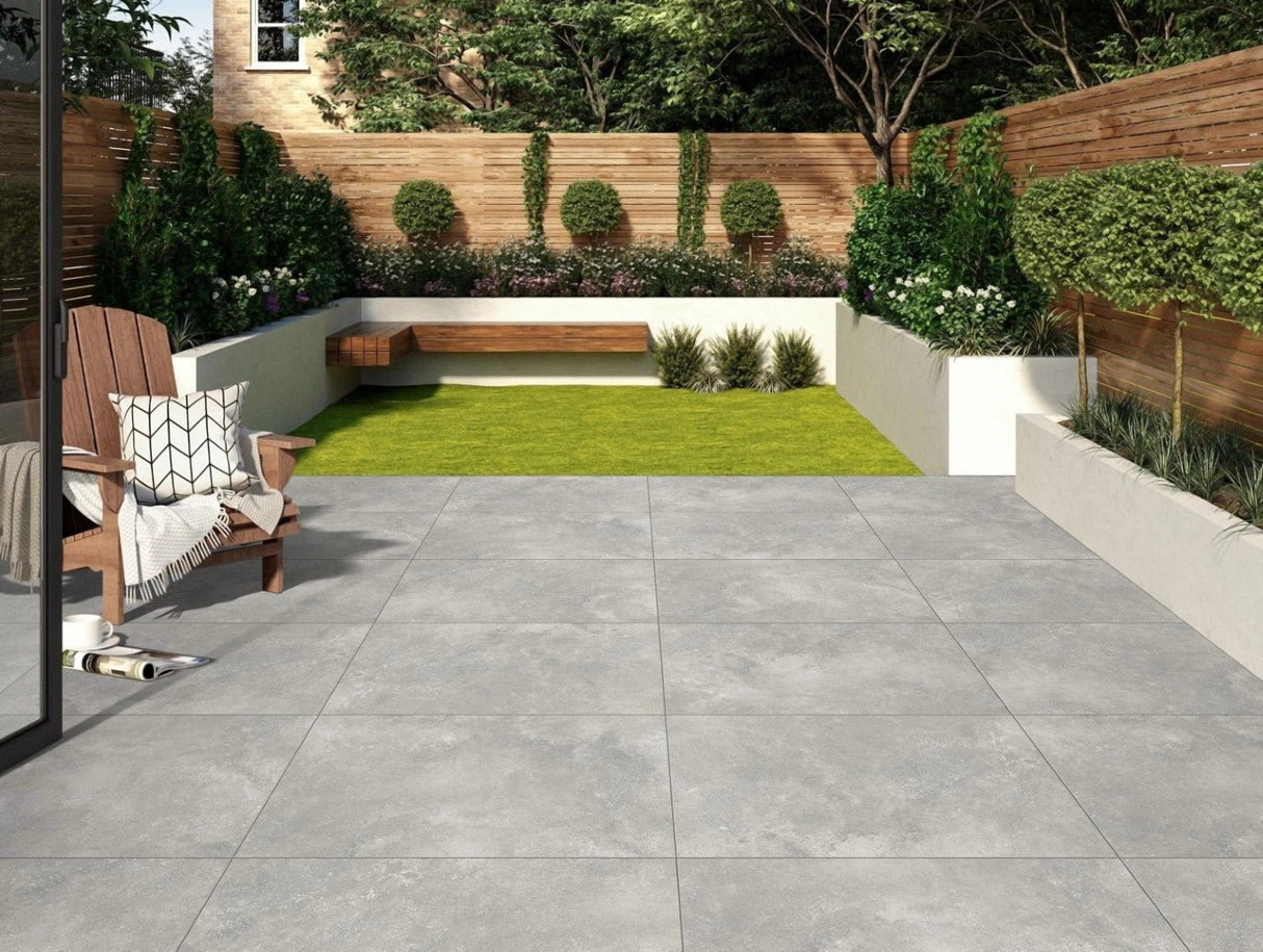 Luzia Porcelain Paving Terra Grey Outdoor Tiles - Armstrong Cheshire