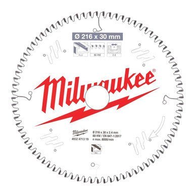 Milwaukee Aluminium Circular Saw Blade For Table Saws And Circular Saws With Precision Clean Edges