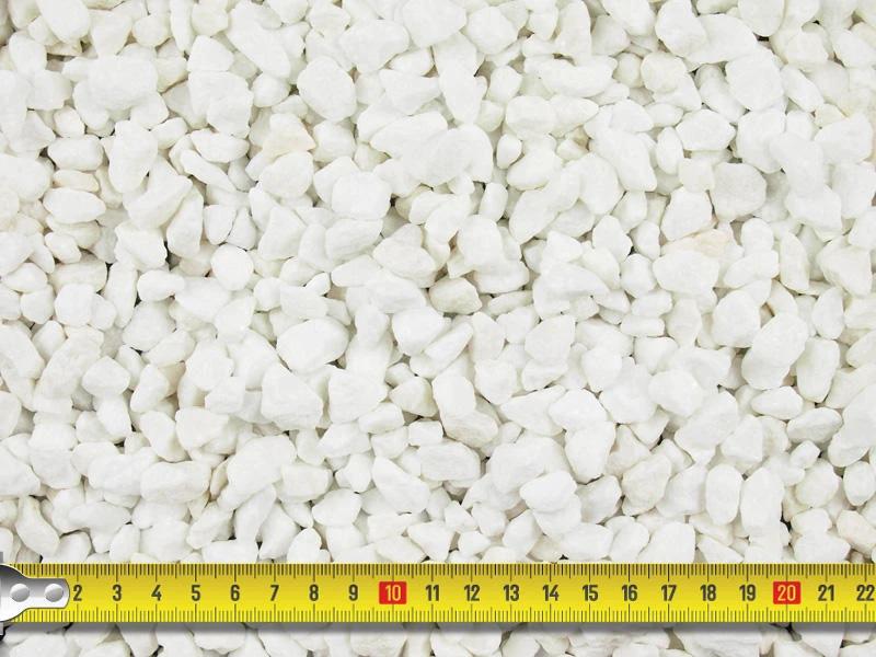 Polar White Spanish Marble Gravel 10mm 25/50 20kg Bags - Armstrong Cheshire