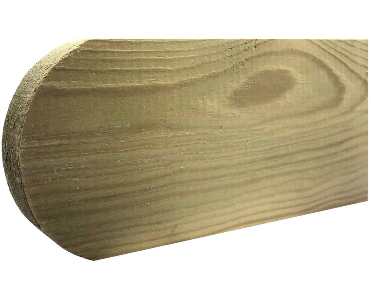 Picket Fencing Slats / Pales Round Top Green Treated (Pack 10)