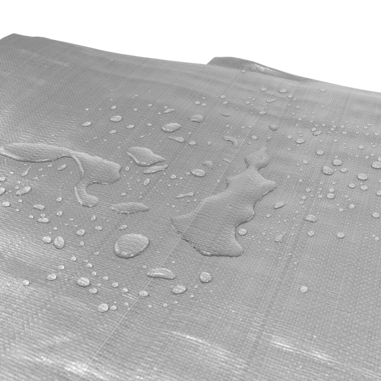 Silver XL-Grade Tarpaulin with 20 x 6" Bungee Balls (White)