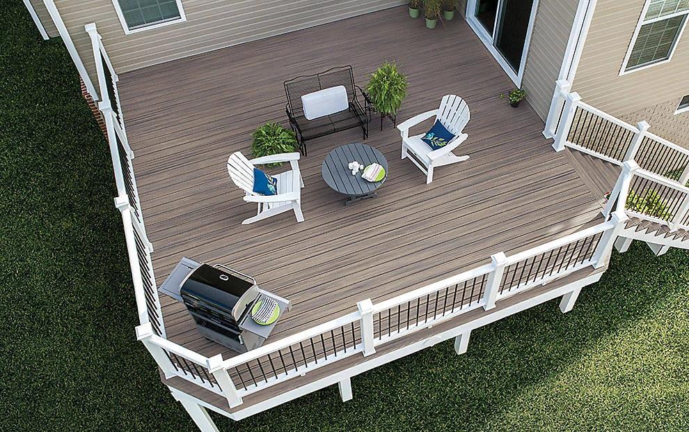Trex Decking Board Composite Grooved 25mmx140mm Rocky Harbour 3660mm - Armstrong Cheshire