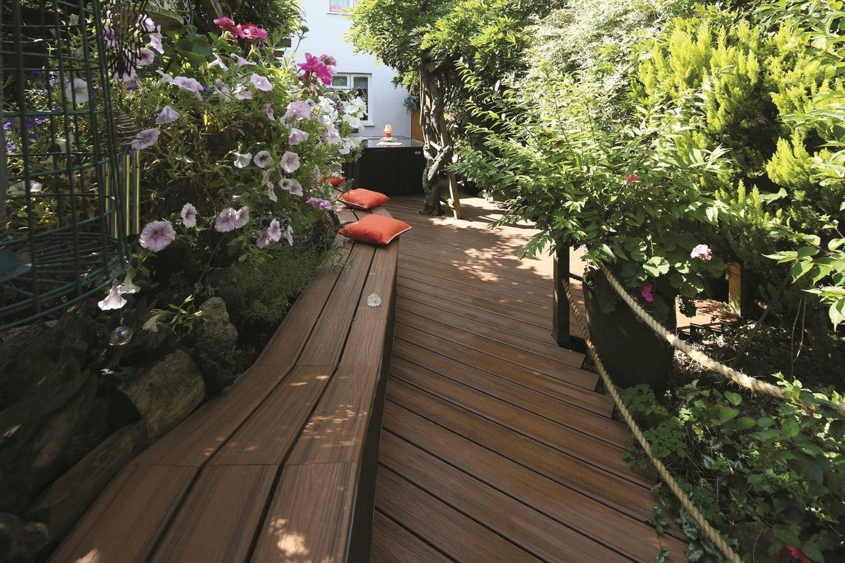 Trex Decking Board Composite Grooved 25mmx140mm Tiki Torch 3660mm - Armstrong Cheshire