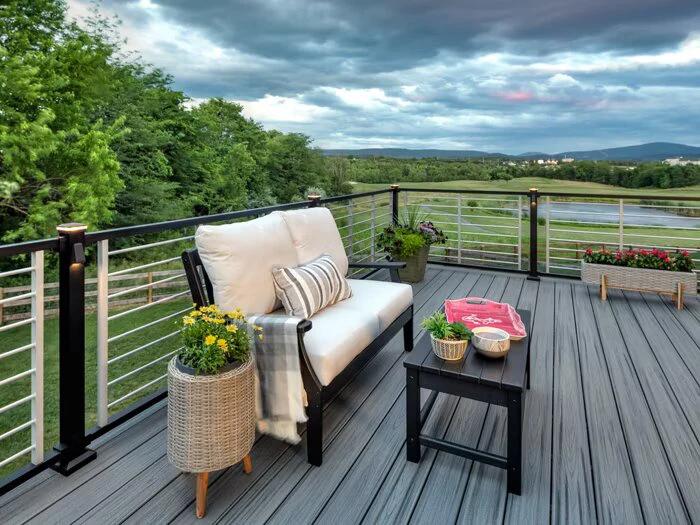 Trex Decking Board Composite Solid 25mmx140mm Island Mist 3660mm - Armstrong Cheshire