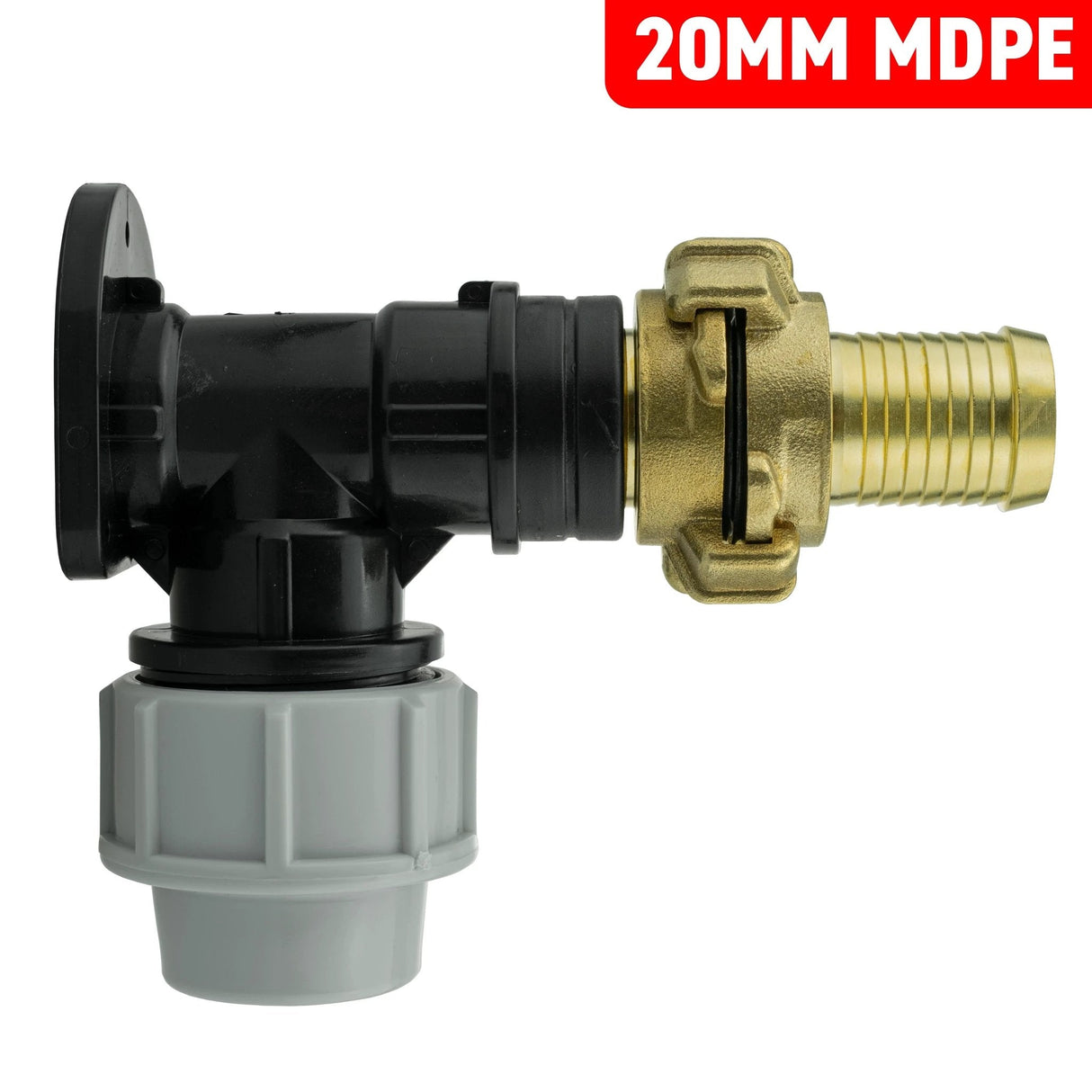 Wall Flange Kit 20mm MDPE + 25mm Barbed Geka Set - Armstrong Cheshire