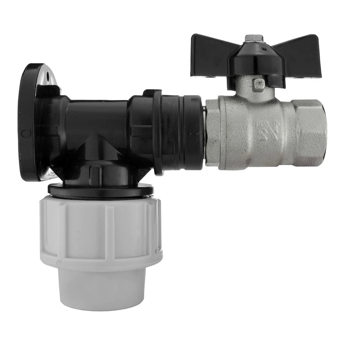 Wall Flange Kit 20mm MDPE - Bib Valve 1/2" BSP - Armstrong Cheshire
