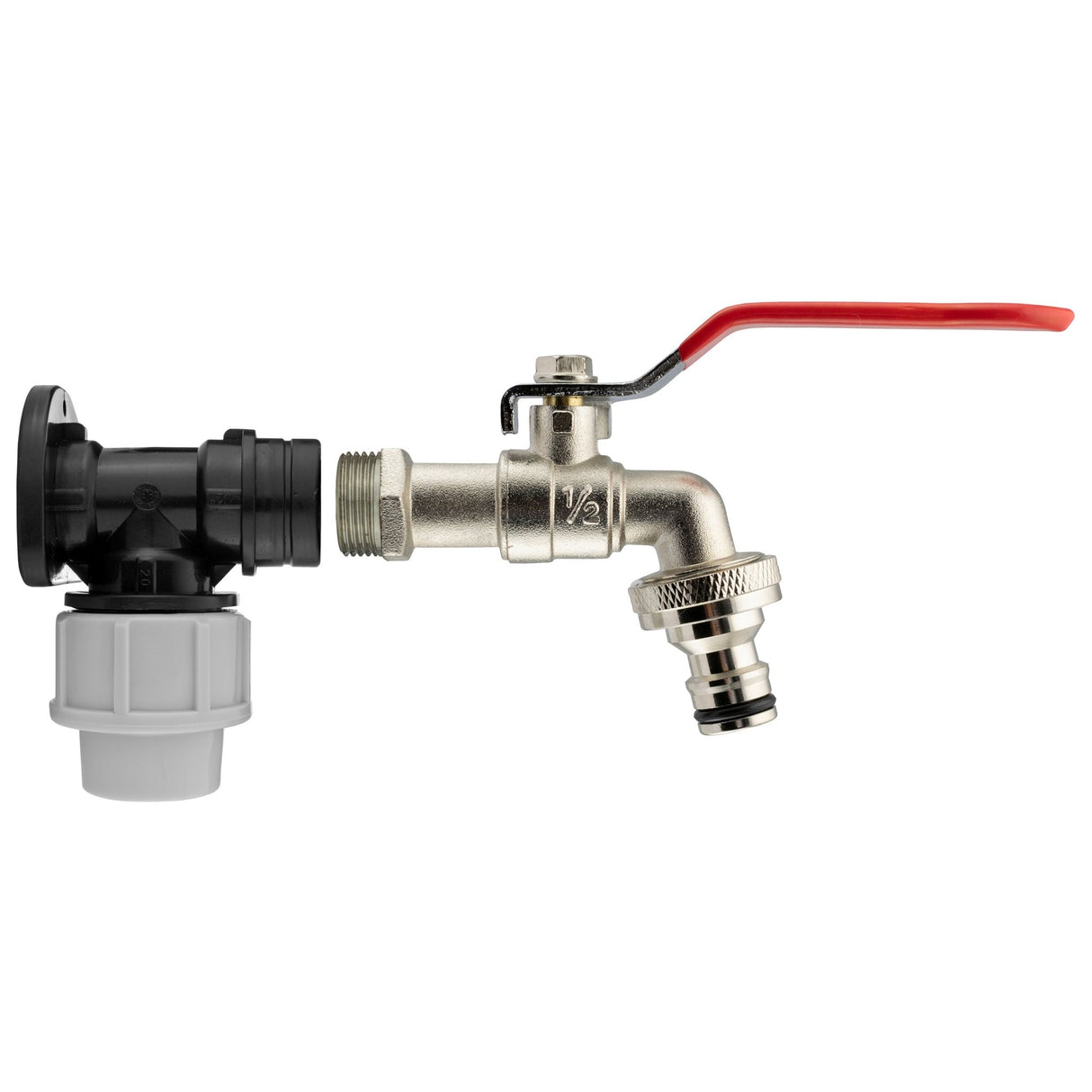Wall Flange Kit 20mm MDPE - Lever Tap & Snap On - Armstrong Cheshire