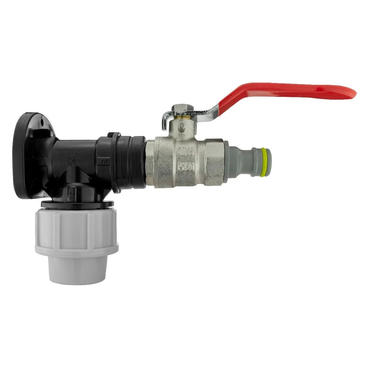 Wall Flange Kit 20mm MDPE - Lever Valve & Snap On - Armstrong Cheshire