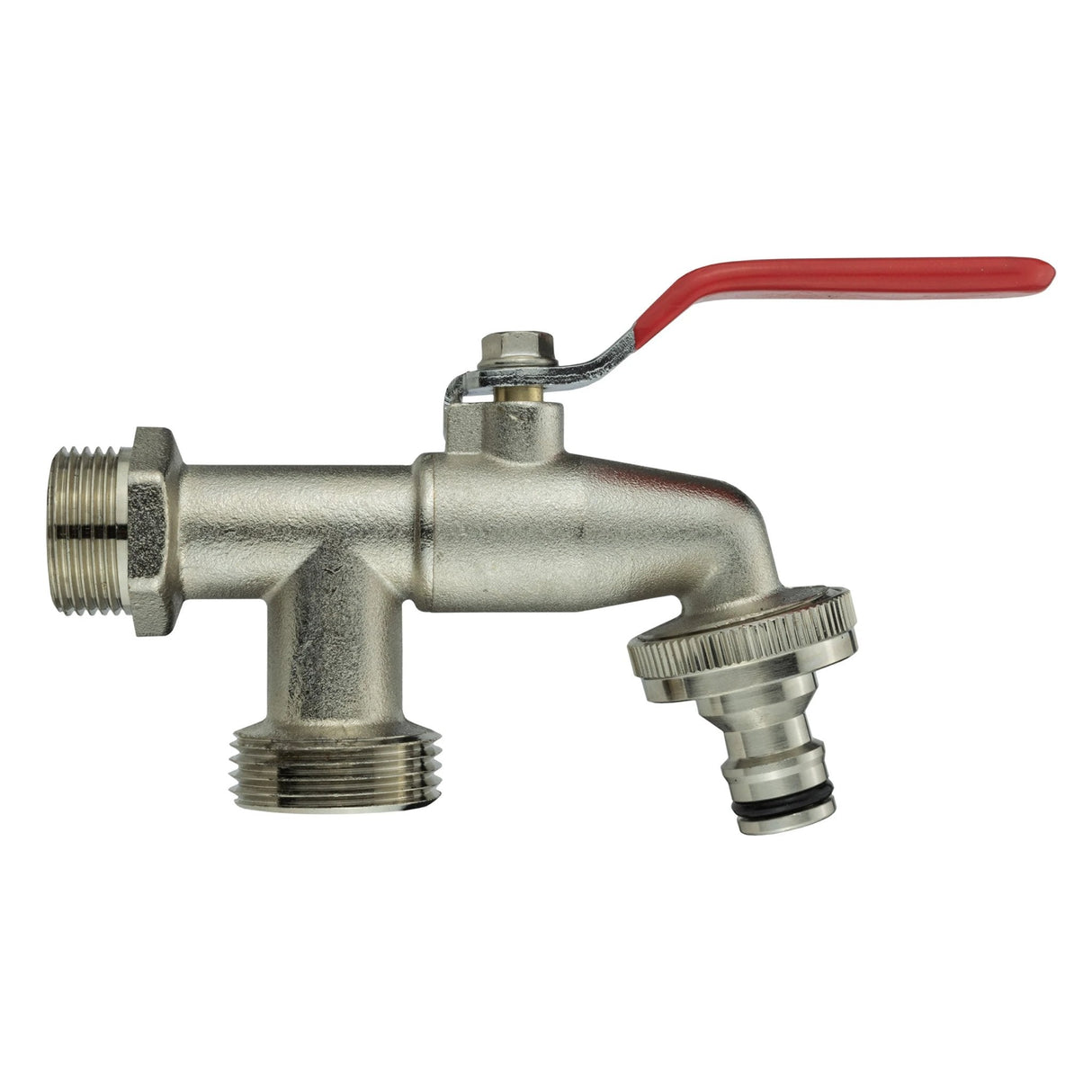 Wall Flange Kit 20mm MDPE + Quick Connect Triple Metal Splitter Tap - Armstrong Cheshire