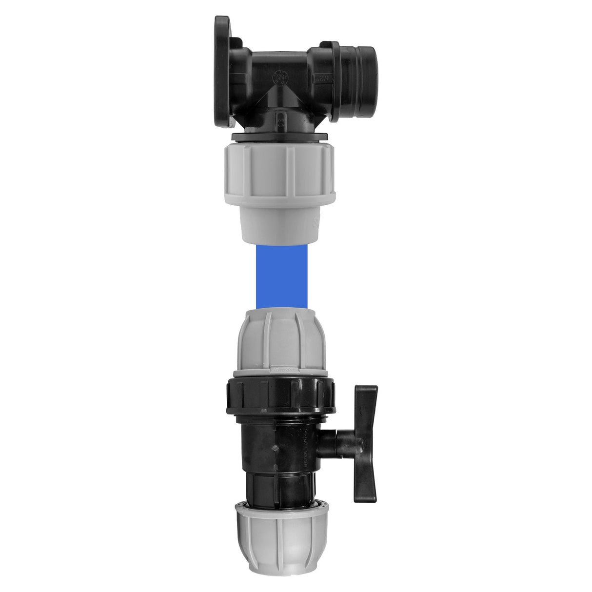 Wall Flange Kit 20mm MDPE With In-Line Valve - Armstrong Cheshire