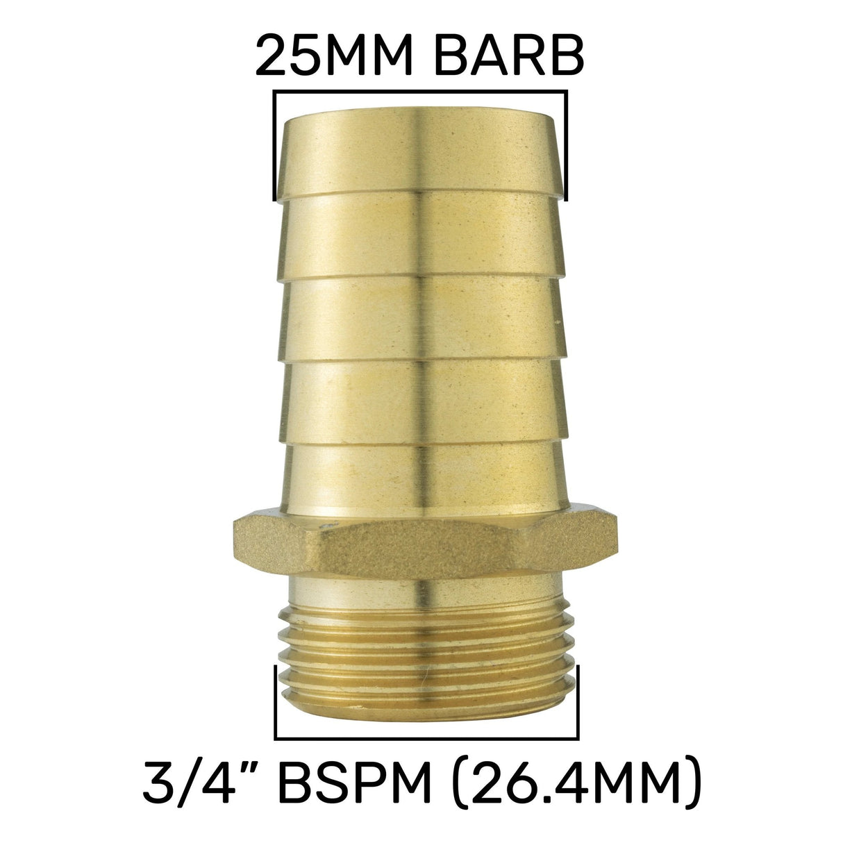 Wall Flange Kit 32mm MDPE + 25mm Brass Barb - Armstrong Cheshire