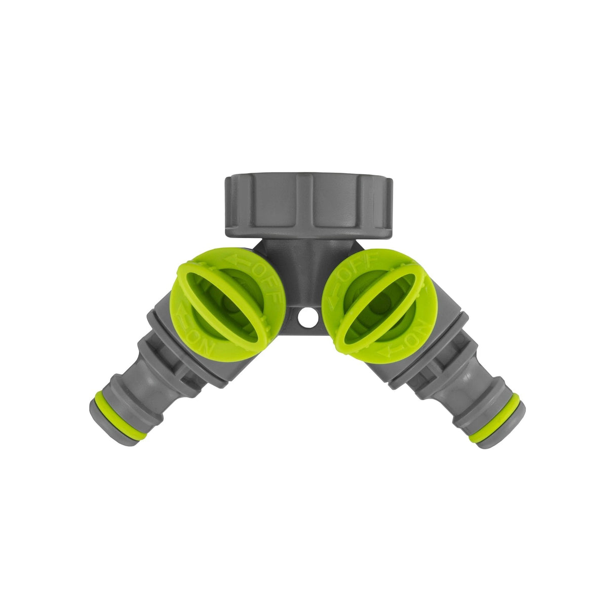 Wall Flange Kit 32mm MDPE + Brass Bib Tap + Lime Two Way Tap Splitter - Armstrong Cheshire
