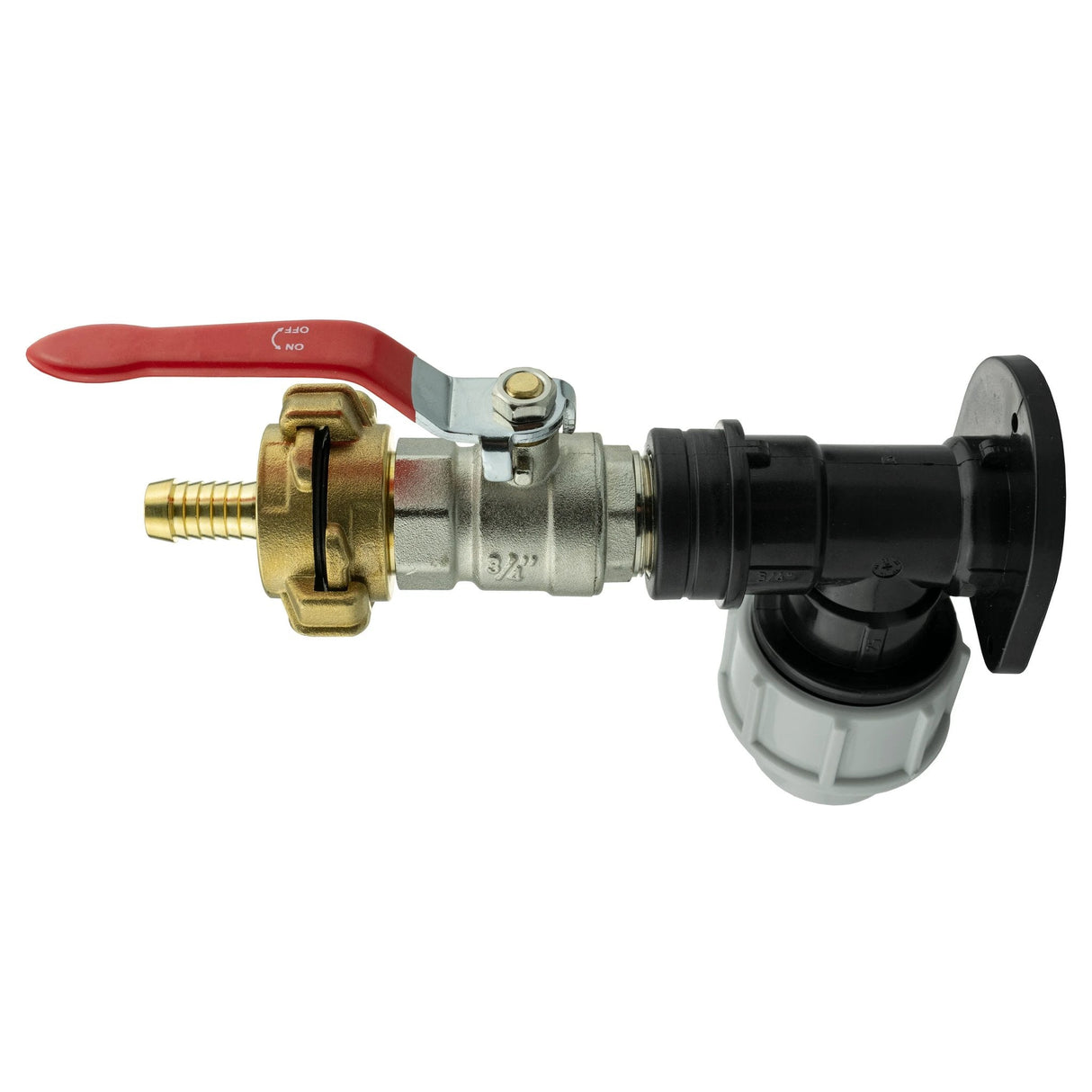 Wall Flange Kit 32mm MDPE + Lever Valve + 13mm Barbed Geka Set - Armstrong Cheshire